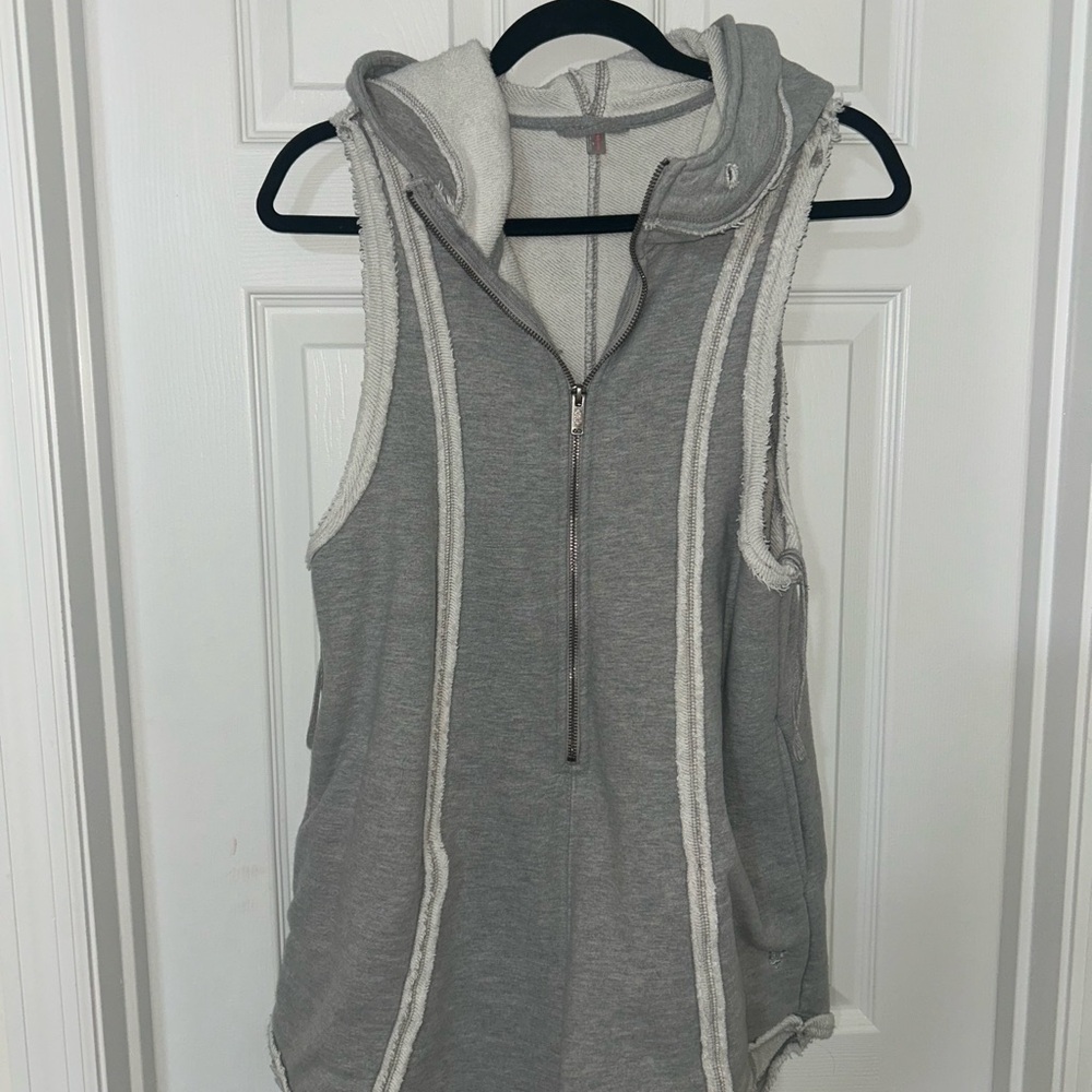 FP Movement by Free People Gray Sleeveless Jumpsuit